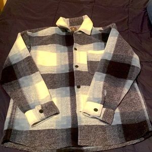 H&M Blue Flannel Coat